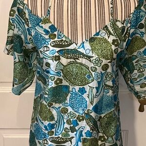 Vanessa Virginia size 4 anthropology Top fish 122S